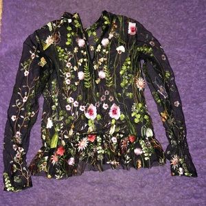 Mesh see through top